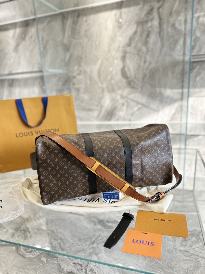 Louis Vuitton Womens and Mens Unisex Bags Luxury Brand LV Keepall Bandoulière 45 Fashion Design Travel Bag