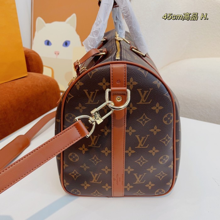 Louis Vuitton Womens and Mens Unisex Bags Luxury Brand LV Keepall Bandoulière 45 Fashion Design Travel Bag