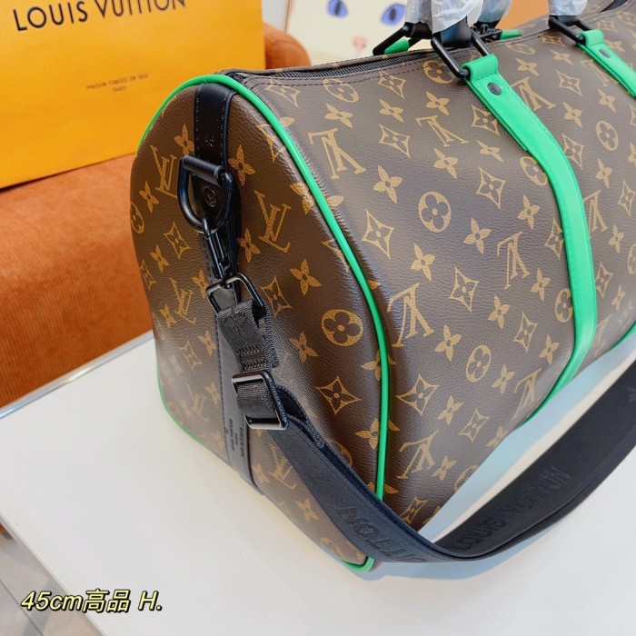 Louis Vuitton Womens and Mens Unisex Bags Luxury Brand LV Keepall Bandoulière 45 Fashion Design Travel Bag