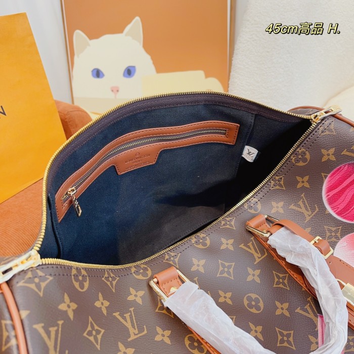 Louis Vuitton Womens and Mens Unisex Bags Luxury Brand LV Keepall Bandoulière 45 Fashion Design Travel Bag