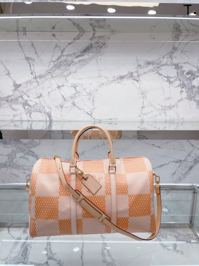 Louis Vuitton Womens and Mens Unisex Bags Luxury Brand LV Keepall Bandoulière 45 Fashion Design Travel Bag