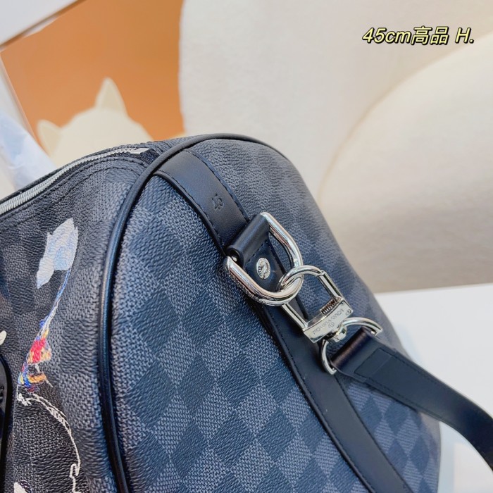 Louis Vuitton Womens and Mens Unisex Bags Luxury Brand LV Keepall Bandoulière 45 Fashion Design Travel Bag