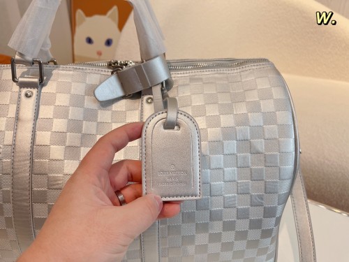 Louis Vuitton Womens and Mens Unisex Bags Luxury Brand LV Keepall Bandoulière 50 Fashion Design Travel Bag