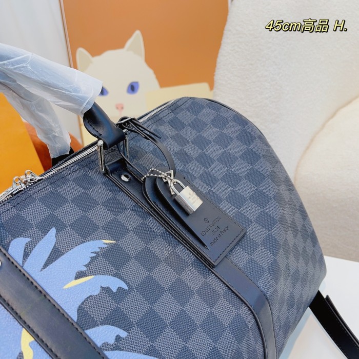 Louis Vuitton Womens and Mens Unisex Bags Luxury Brand LV Keepall Bandoulière 45 Fashion Design Travel Bag