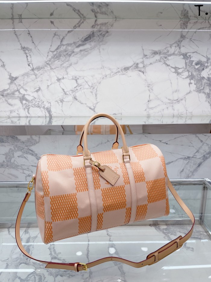 Louis Vuitton Womens and Mens Unisex Bags Luxury Brand LV Keepall Bandoulière 45 Fashion Design Travel Bag
