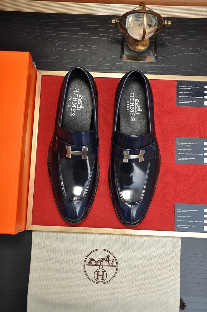 Hermes Mens Casual Shoes Fashion Dress Shoes for Men Luxury Brand with Original Box