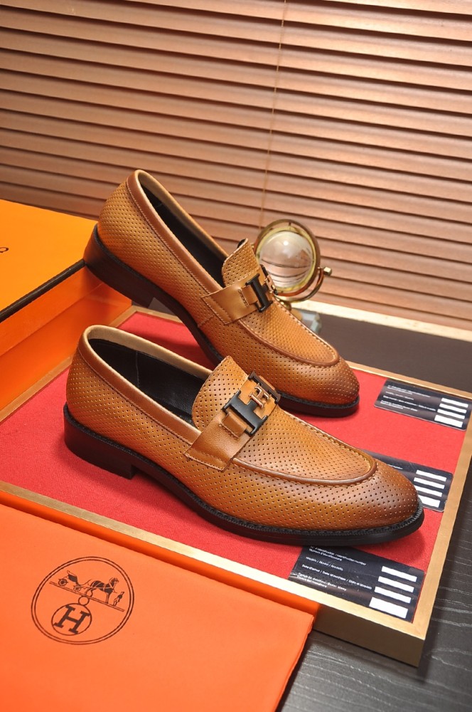 Hermes Mens Casual Shoes Fashion Dress Shoes for Men Luxury Brand with Original Box