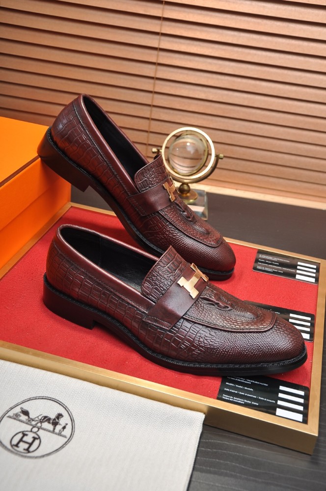 Hermes Mens Casual Shoes Fashion Dress Shoes for Men Luxury Brand with Original Box