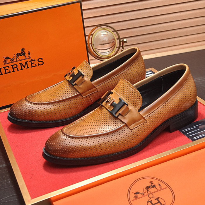 Hermes Mens Casual Shoes Fashion Dress Shoes for Men Luxury Brand with Original Box