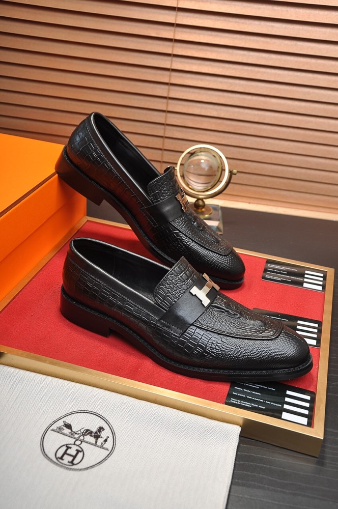 Hermes Mens Casual Shoes Fashion Dress Shoes for Men Luxury Brand with Original Box