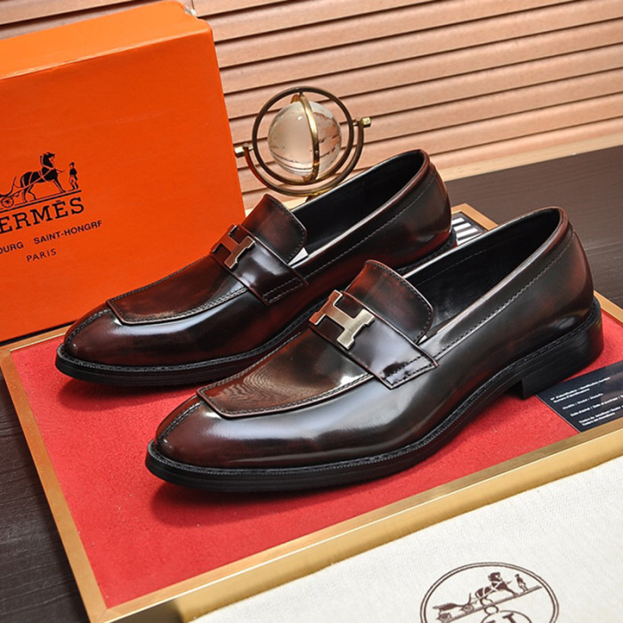 Hermes Mens Casual Shoes Fashion Dress Shoes for Men Luxury Brand with Original Box