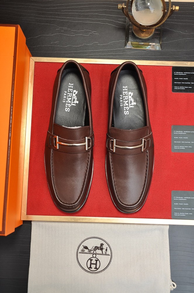 Hermes Mens Casual Shoes Fashion Dress Shoes for Men Luxury Brand with Original Box