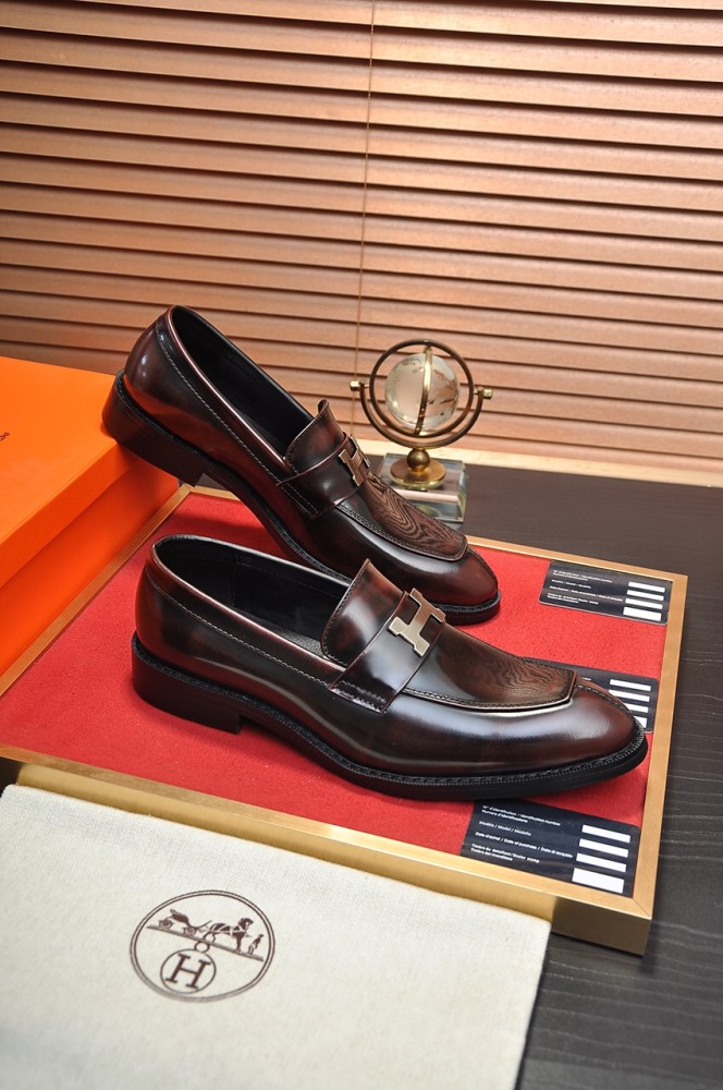 Hermes Mens Casual Shoes Fashion Dress Shoes for Men Luxury Brand with Original Box