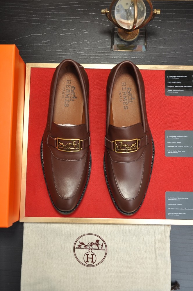 Hermes Mens Casual Shoes Fashion Dress Shoes for Men Luxury Brand with Original Box