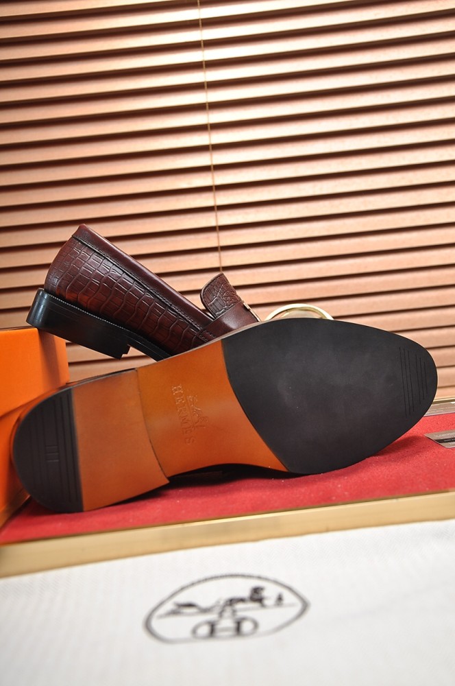 Hermes Mens Casual Shoes Fashion Dress Shoes for Men Luxury Brand with Original Box