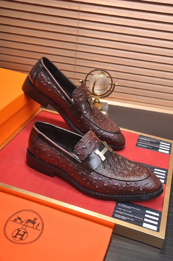 Hermes Mens Casual Shoes Fashion Dress Shoes for Men Luxury Brand with Original Box