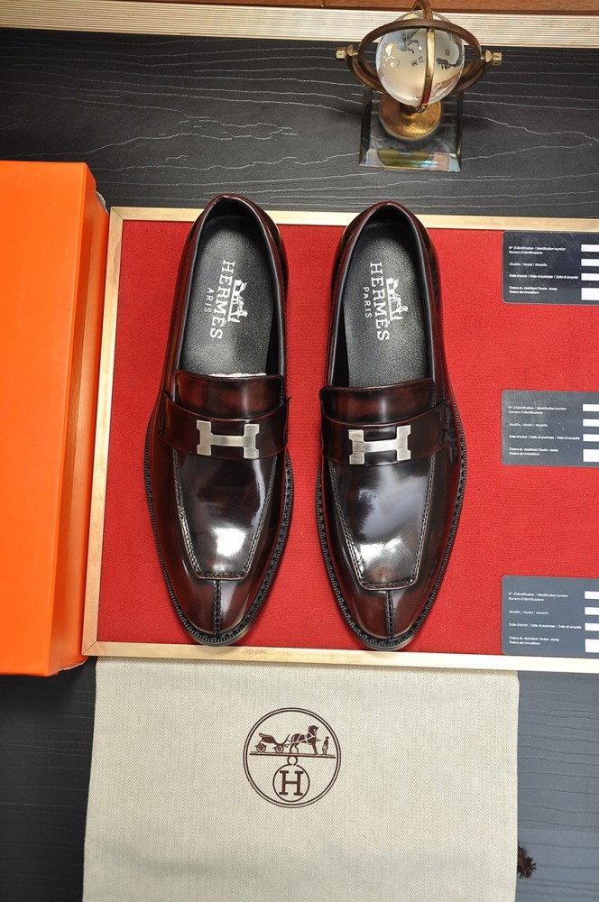 Hermes Mens Casual Shoes Fashion Dress Shoes for Men Luxury Brand with Original Box