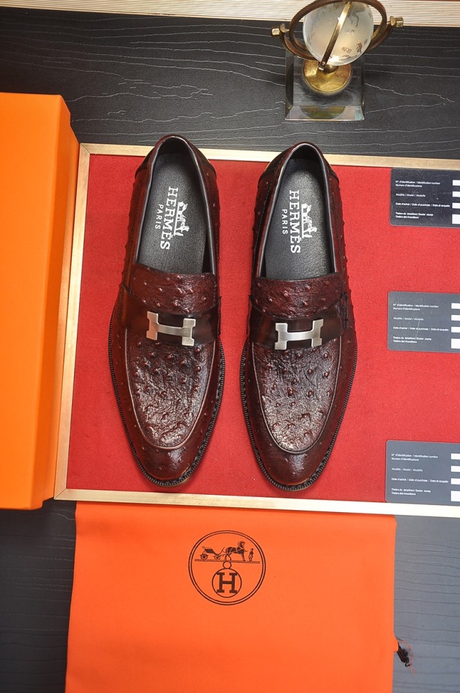 Hermes Mens Casual Shoes Fashion Dress Shoes for Men Luxury Brand with Original Box
