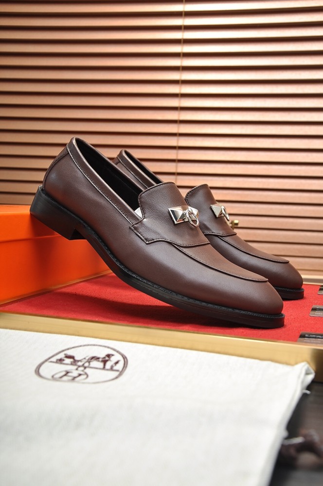 Hermes Mens Casual Shoes Fashion Dress Shoes for Men Luxury Brand with Original Box