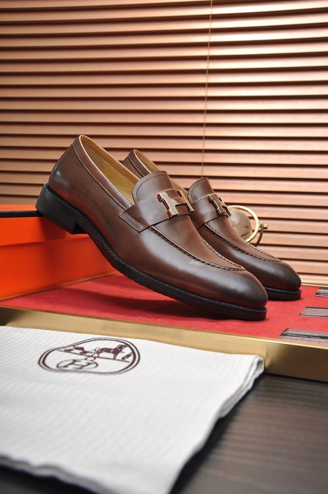 Hermes Mens Casual Shoes Fashion Dress Shoes for Men Luxury Brand with Original Box