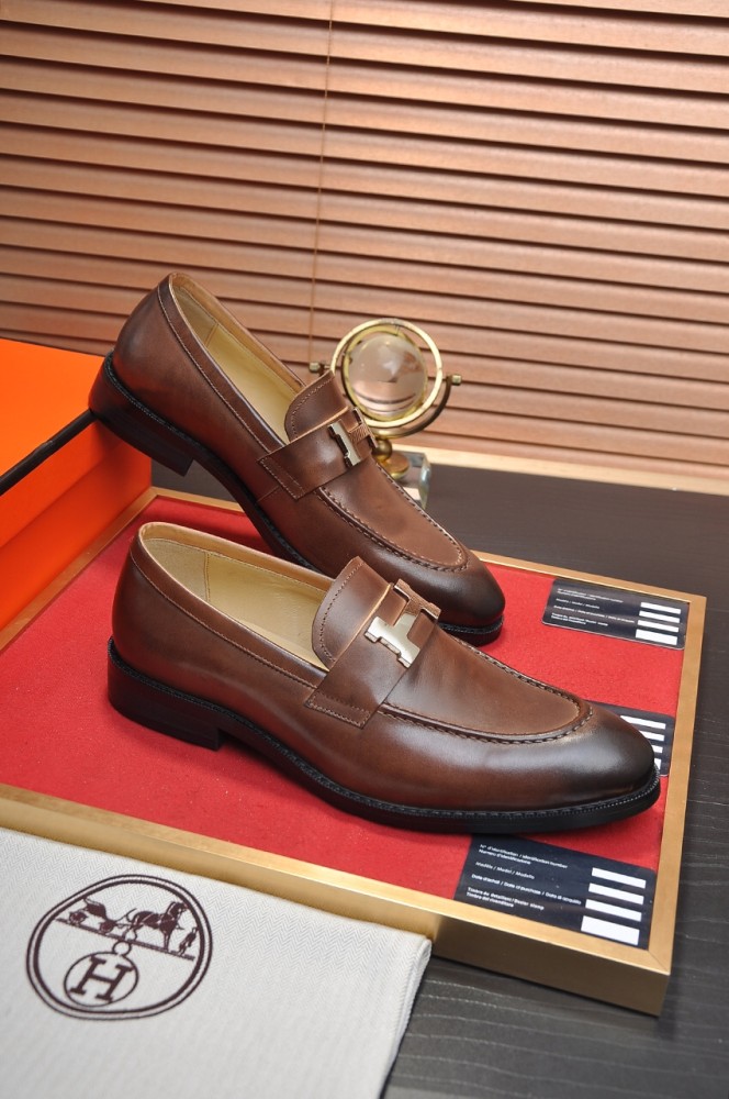 Hermes Mens Casual Shoes Fashion Dress Shoes for Men Luxury Brand with Original Box