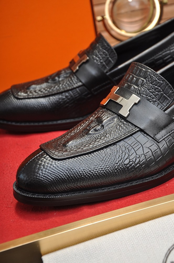 Hermes Mens Casual Shoes Fashion Dress Shoes for Men Luxury Brand with Original Box