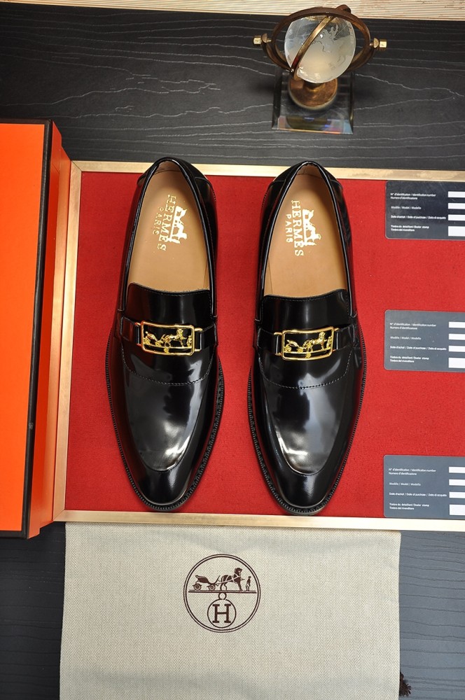 Hermes Mens Casual Shoes Fashion Dress Shoes for Men Luxury Brand with Original Box