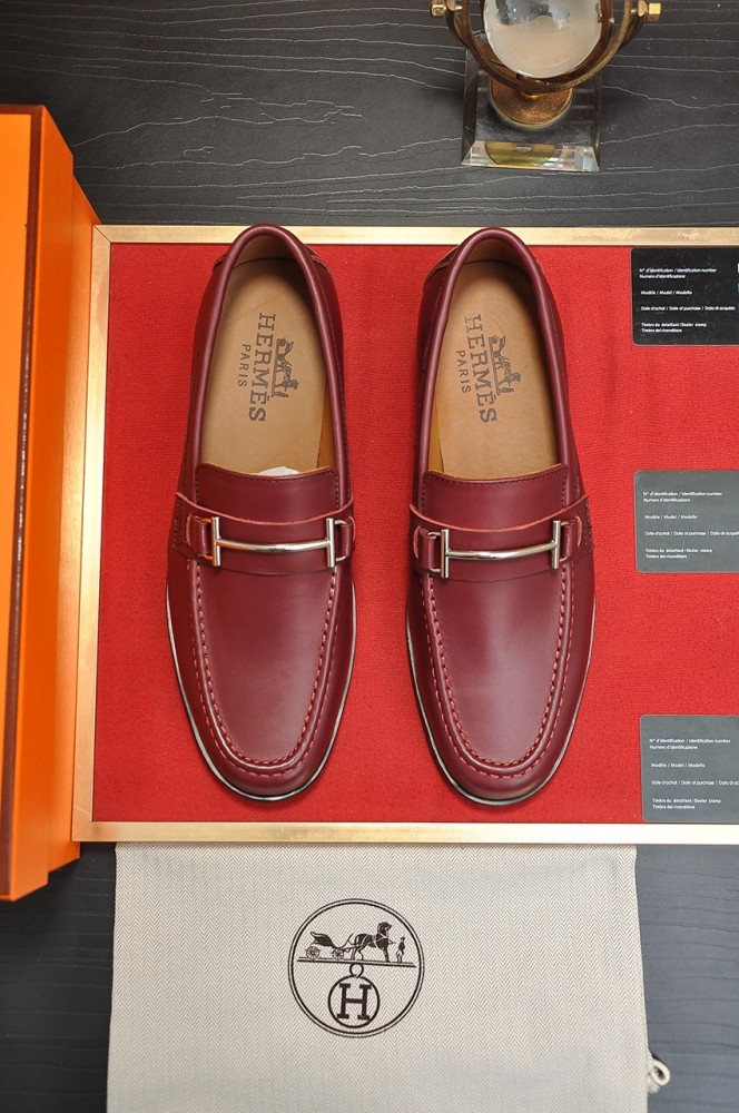 Hermes Mens Casual Shoes Fashion Dress Shoes for Men Luxury Brand with Original Box