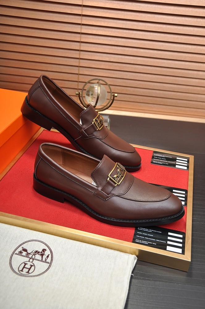 Hermes Mens Casual Shoes Fashion Dress Shoes for Men Luxury Brand with Original Box