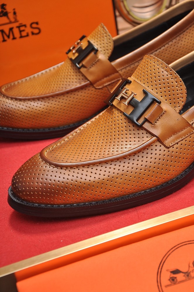 Hermes Mens Casual Shoes Fashion Dress Shoes for Men Luxury Brand with Original Box