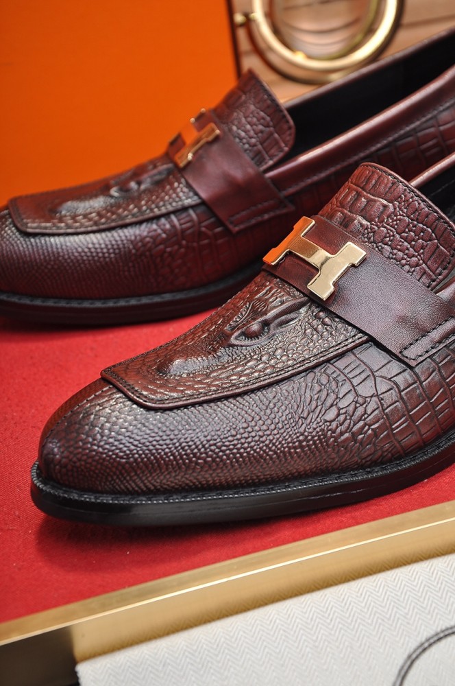 Hermes Mens Casual Shoes Fashion Dress Shoes for Men Luxury Brand with Original Box