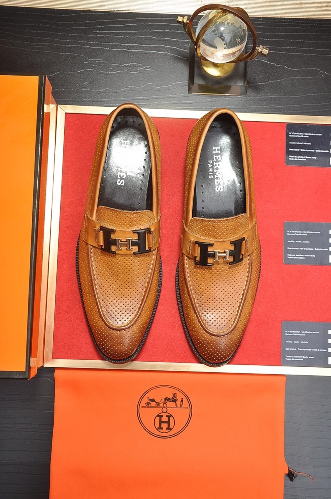 Hermes Mens Casual Shoes Fashion Dress Shoes for Men Luxury Brand with Original Box