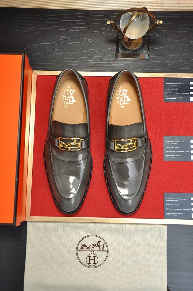 Hermes Mens Casual Shoes Fashion Dress Shoes for Men Luxury Brand with Original Box
