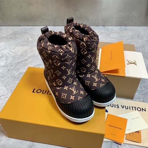 Louis Vuitton Womens Shoes Ankle Fashion Boots Luxury Brand Winter Booties with Original Box