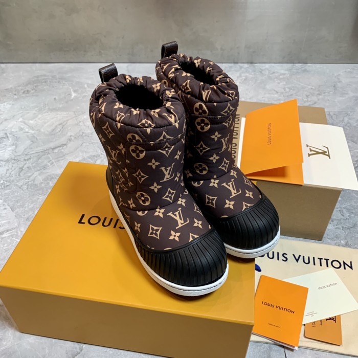 Louis Vuitton Womens Shoes Ankle Fashion Boots Luxury Brand Winter Booties with Original Box