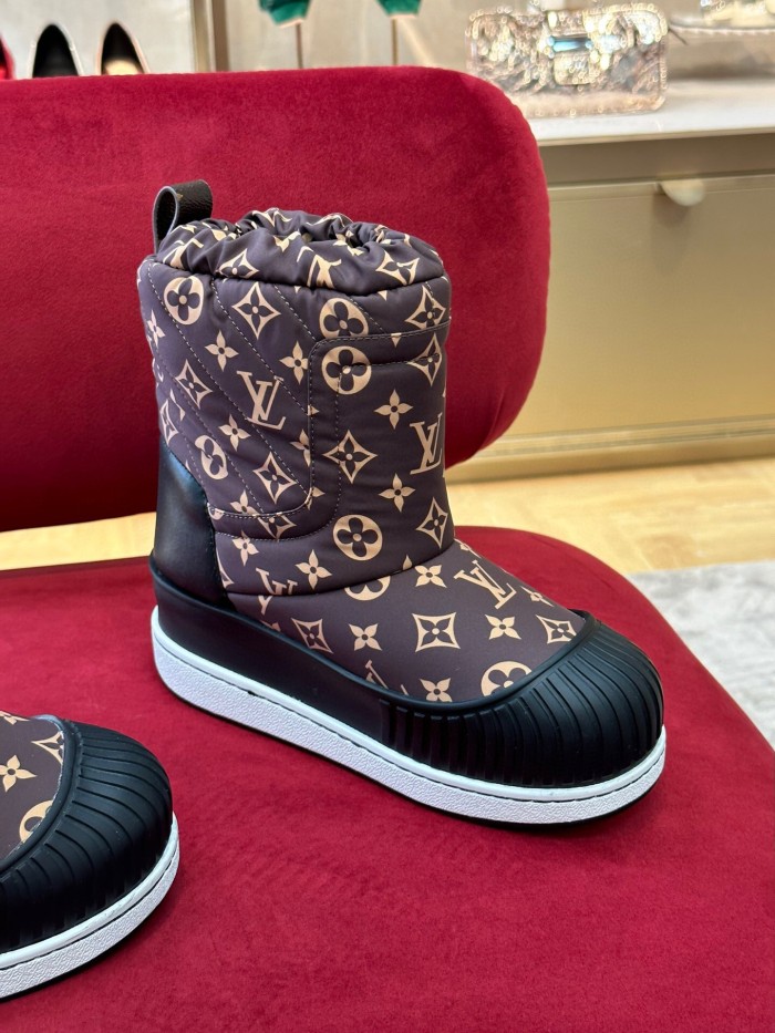 Louis Vuitton Womens Shoes Ankle Fashion Boots Luxury Brand Winter Booties with Original Box