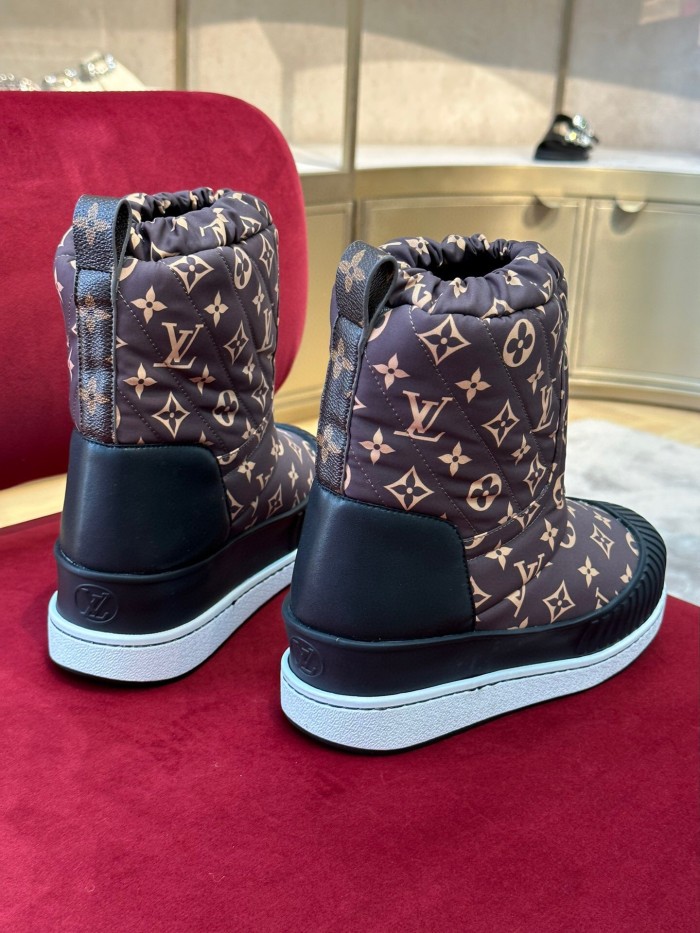 Louis Vuitton Womens Shoes Ankle Fashion Boots Luxury Brand Winter Booties with Original Box
