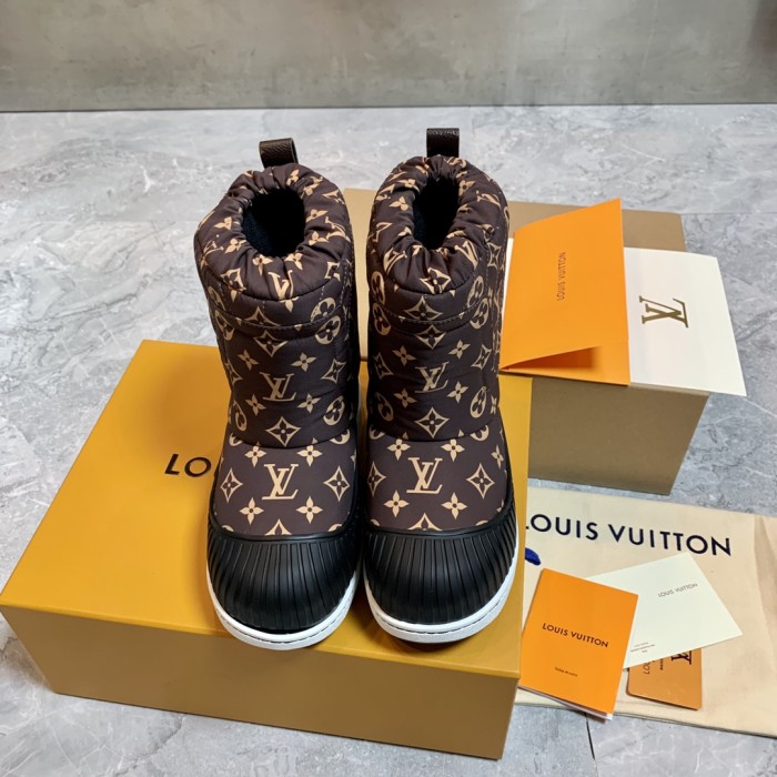 Louis Vuitton Womens Shoes Ankle Fashion Boots Luxury Brand Winter Booties with Original Box