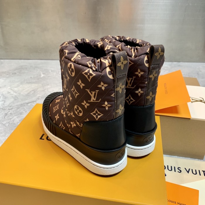 Louis Vuitton Womens Shoes Ankle Fashion Boots Luxury Brand Winter Booties with Original Box