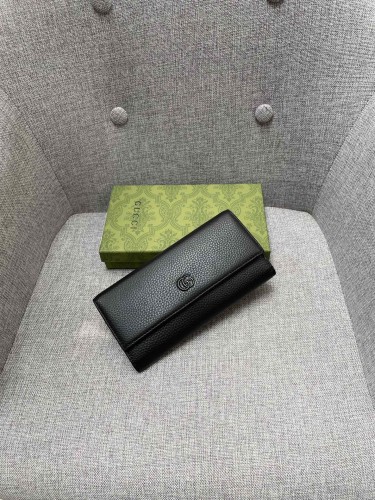 Gucci Womens Mens Bags Wallets Luxury Brand GG Marmont leather continental wallet with Original Box ‎456116 CAO0G 1000