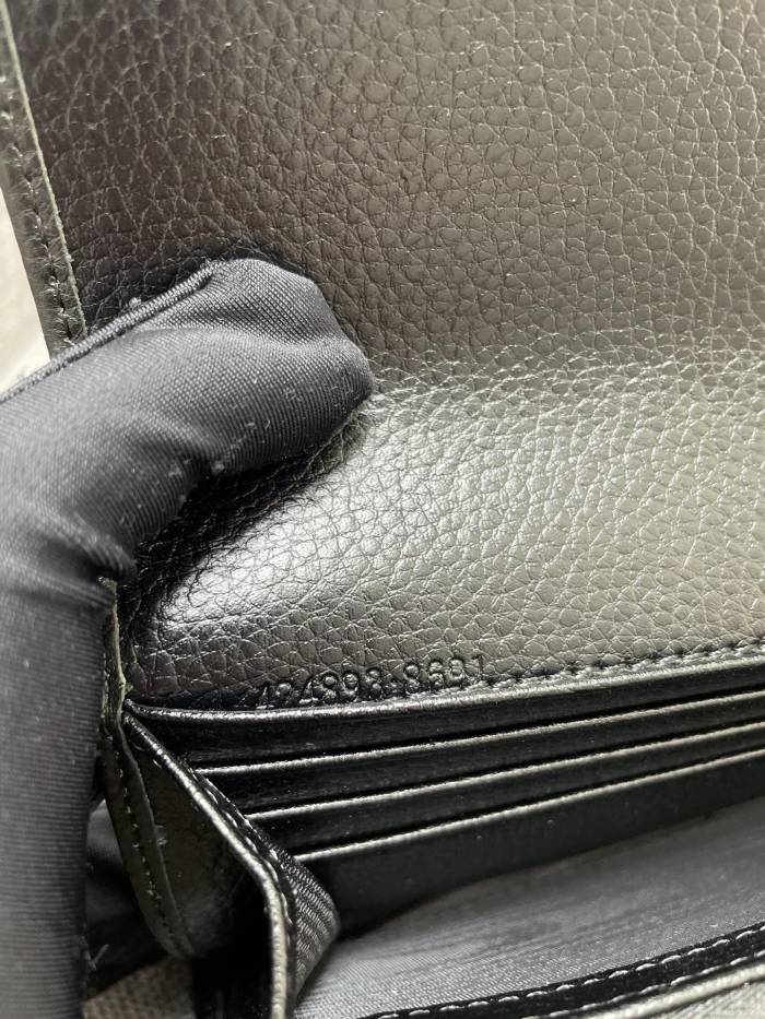 Gucci Womens Mens Bags Wallets Luxury Brand GG Marmont leather continental wallet with Original Box ‎456116 CAO0G 1000