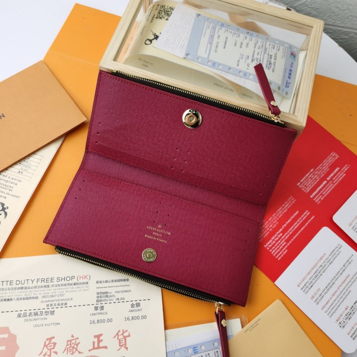 Louis Vuitton Mens Womens Wallets Purse Luxury Brand Designer Zippy WALLET M61269 with Original Box