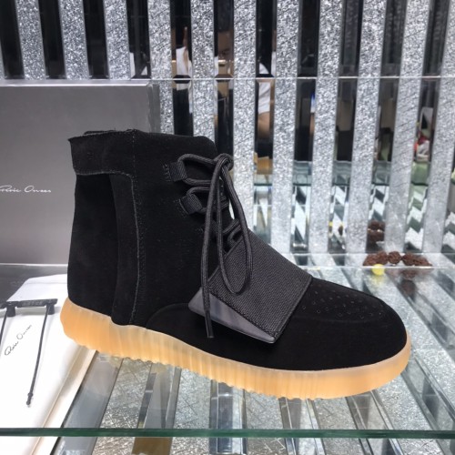 Rick Owens Men Shoes Sneakers Leather High-Top Breathable Mens Casual Shoes Ankle Boots with Original Box