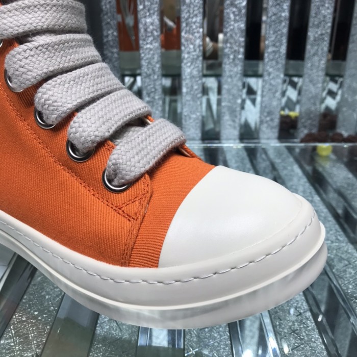 Rick Owens Men Shoes Sneakers Leather High-Top Breathable Mens Casual Shoes Ankle Boots with Original Box