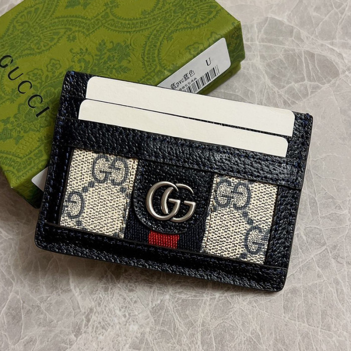 Gucci Mens Womens Wallets Bags Coin Purse Card Holder Luxury Brand GG Ophidia GG card case with Original Box  ‎523159 96IWG 8745