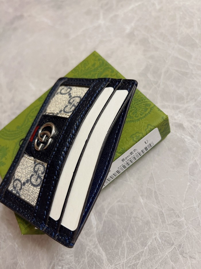 Gucci Mens Womens Wallets Bags Coin Purse Card Holder Luxury Brand GG Ophidia GG card case with Original Box  ‎523159 96IWG 8745