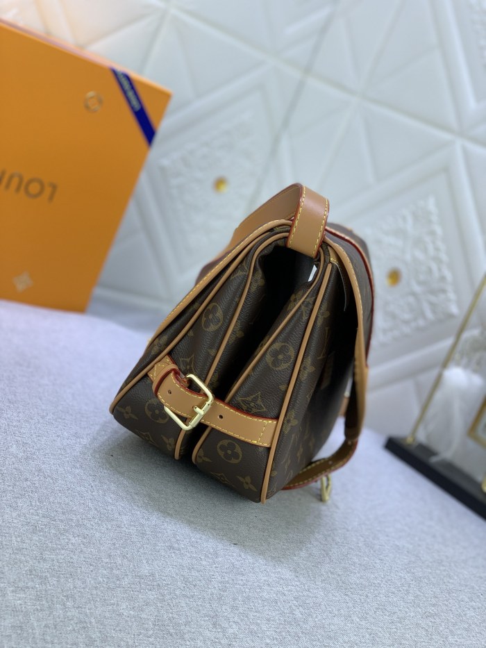Louis Vuitton Womens Bags Luxury Brand Fashion Type SAUMUR MM Monogram leather M40710 with Original Box