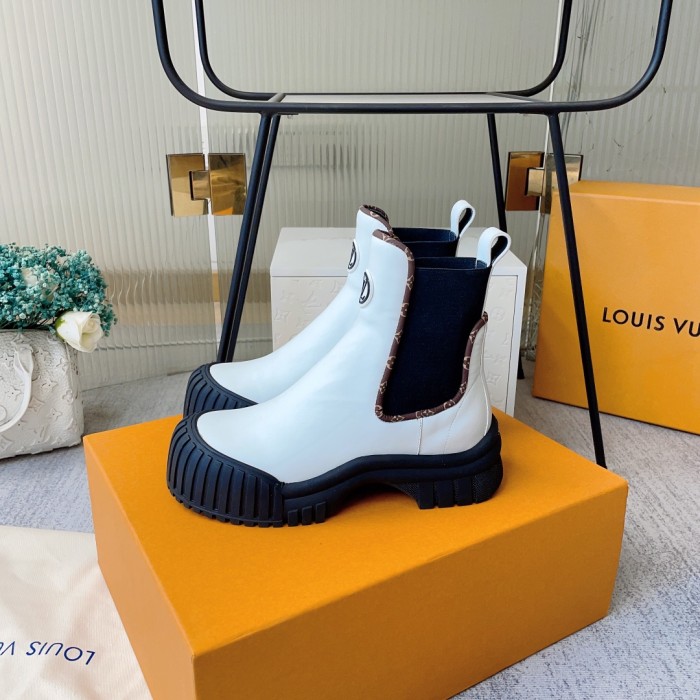 Louis Vuitton Womens Shoes Ankle Fashion Boots Luxury Brand Winter Booties with Original Box
