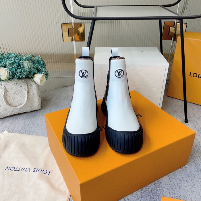 Louis Vuitton Womens Shoes Ankle Fashion Boots Luxury Brand Winter Booties with Original Box