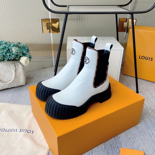 Louis Vuitton Womens Shoes Ankle Fashion Boots Luxury Brand Winter Booties with Original Box